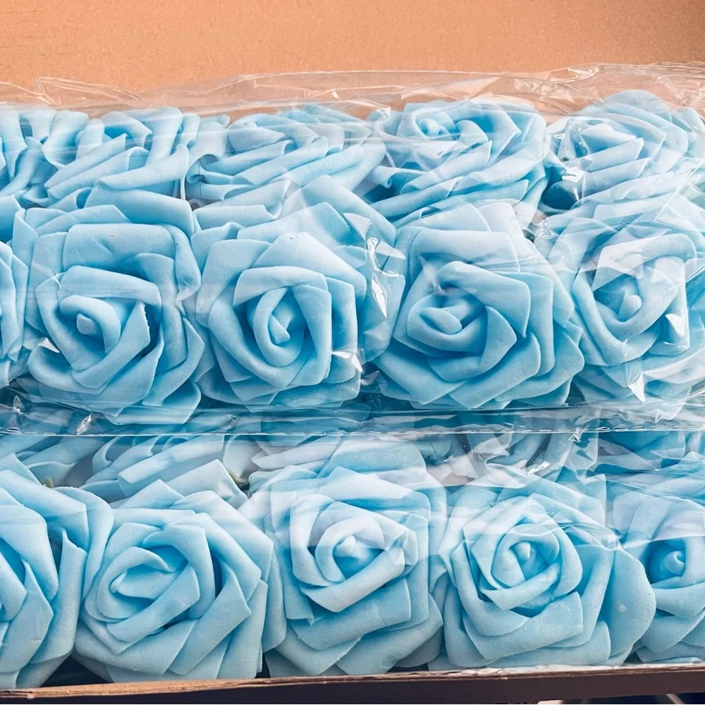 PRIVATE PARTY Blue Rose Cake Toppers
